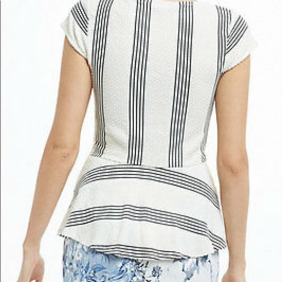 Anthropologie Postmark Textured Peplum Top XS - Picture 3 of 9
